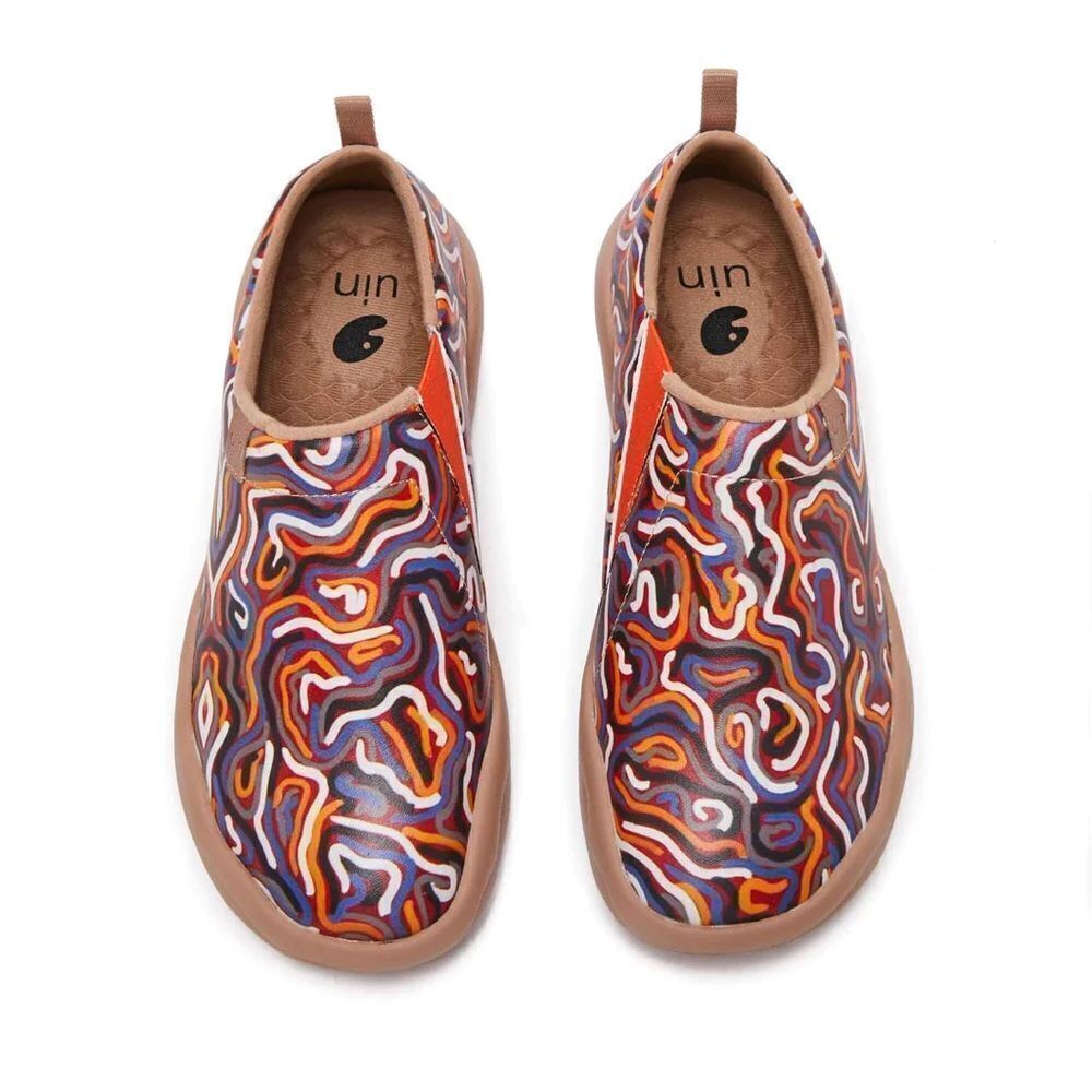 UIN Women's Walking Shoes Slip On Casual Comfort Loafers (Snake on Feet)